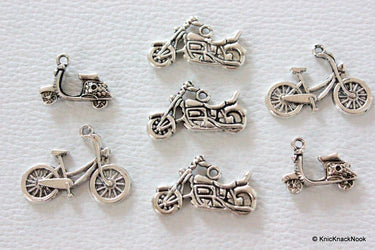 Ultimate Tibetan Silver Bike Charms Collection x 7